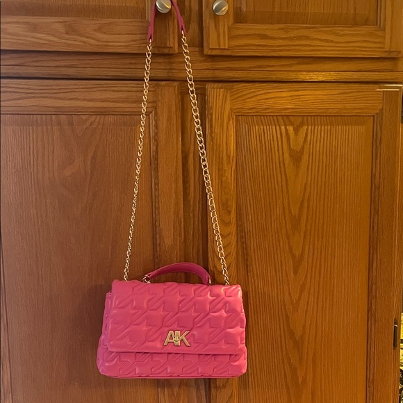 Anne Klein Pink Embossed Shoulder Bag - Picture 5 of 9